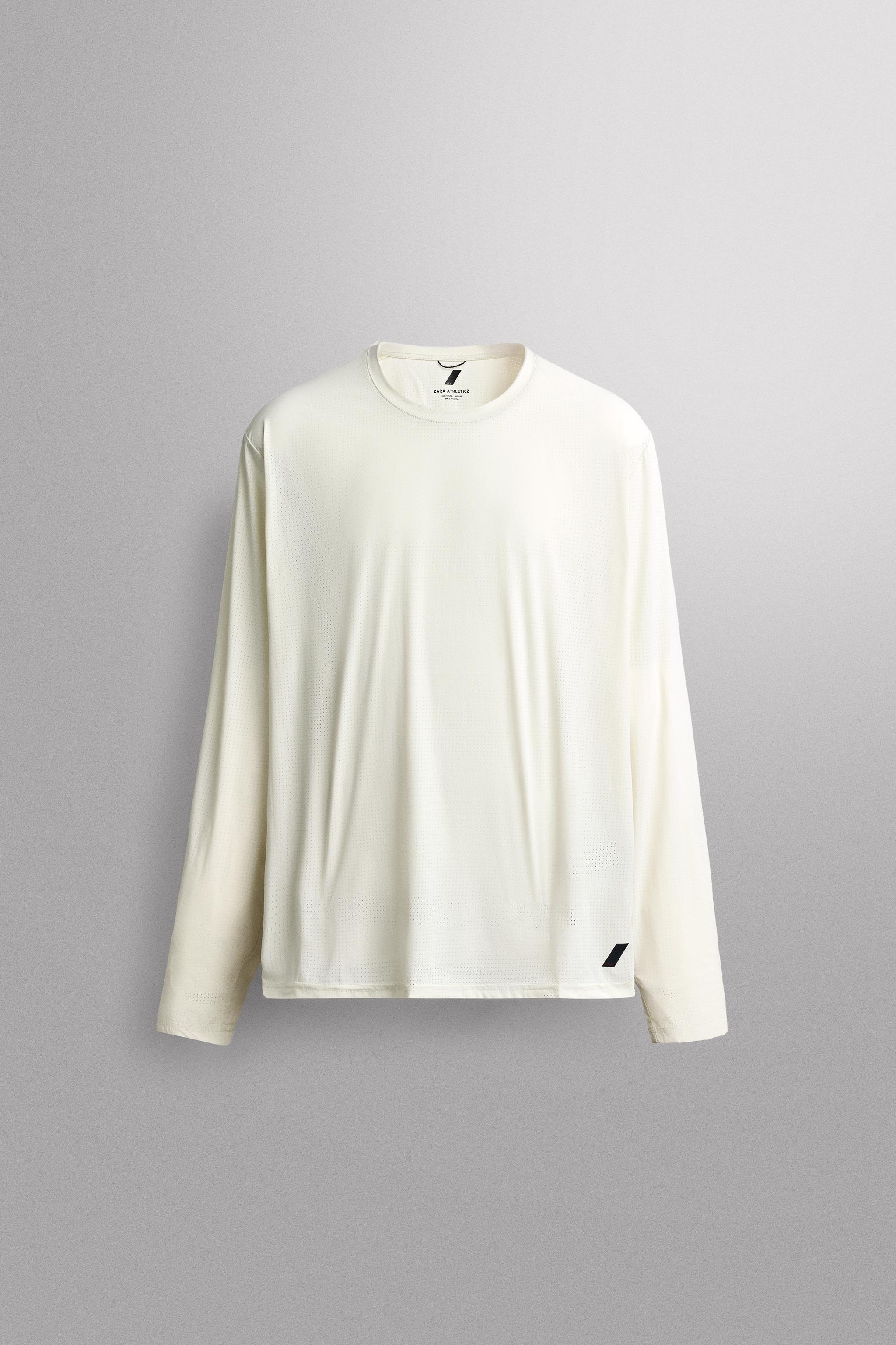 RIDAR© x ZARA LONG SLEEVE RUNNING T-SHIRT — Ecru