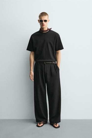 SWEATSHIRT INTERLOCK BORDADO ESTAMPADO COMBINADO - Preto da Zara - Imagem 0