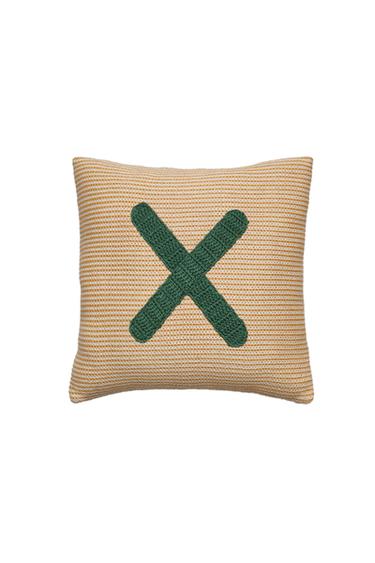 KINDERKISSEN BESTICKT BUCHSTABE X - Gelb von Zara