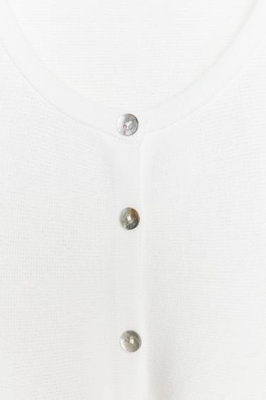 KNIT PEPLUM TOP - White by Zara