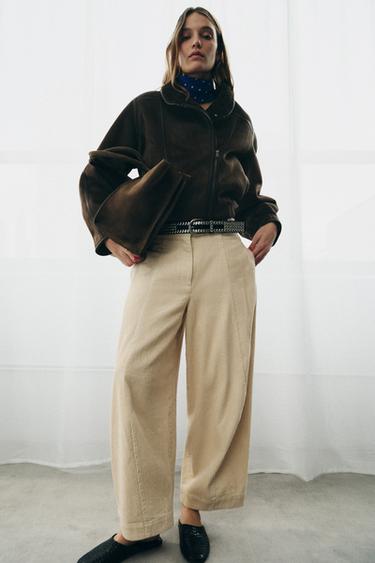 DOUBLE-FACED JACKET ZW COLLECTION - Dark brown by Zara