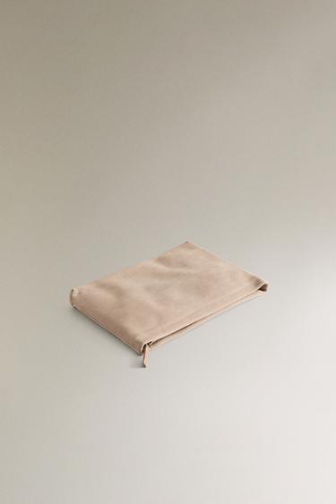 TROUSSE DE TOILETTE CROÛTE DE CUIR GRAND FORMAT - Blanc écru de Zara - Image 3