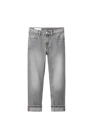 JEAN DROIT - Gris moyen de Zara
