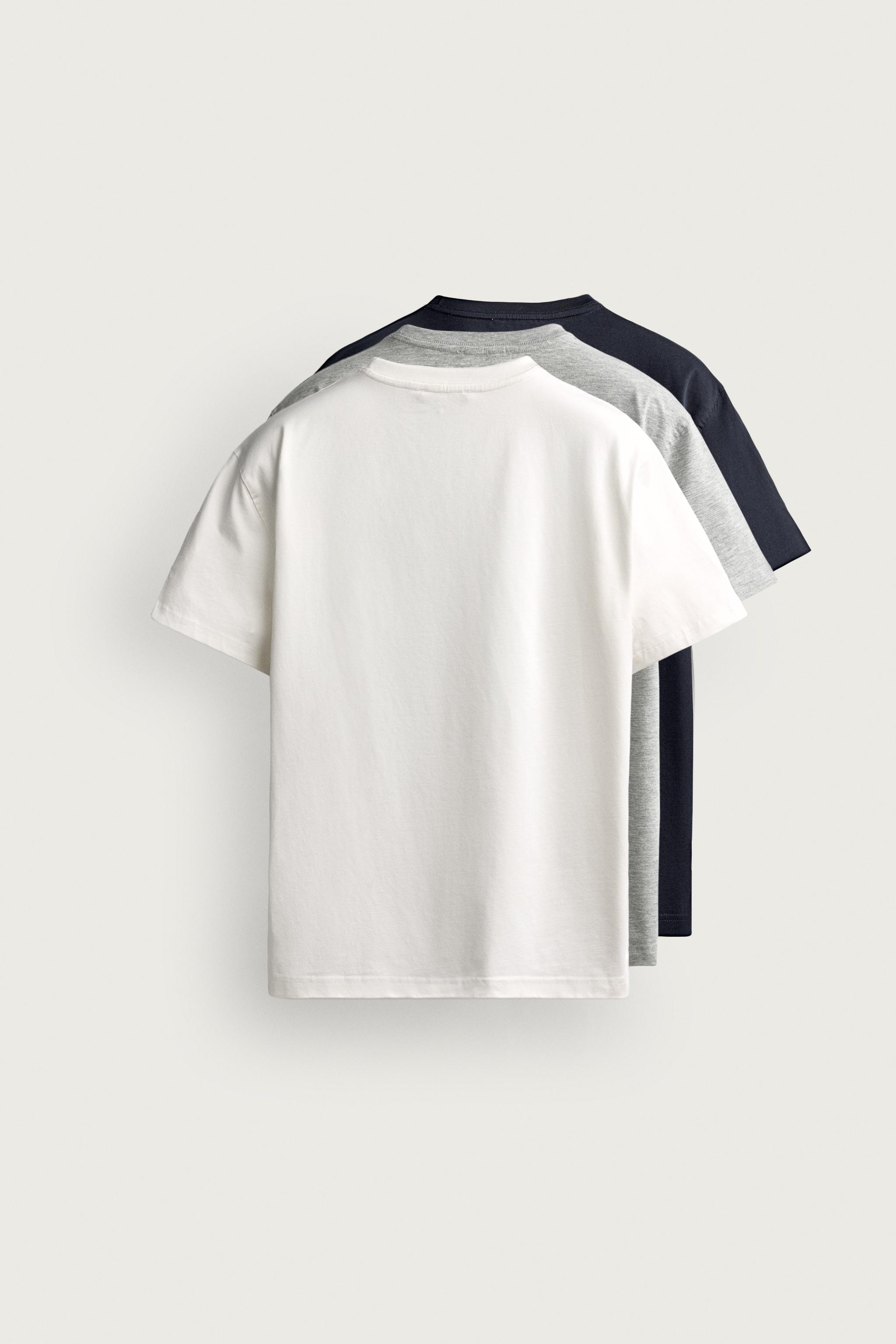 3-PACK MEDIUM WEIGHT BASIC T-SHIRTS /02 — various