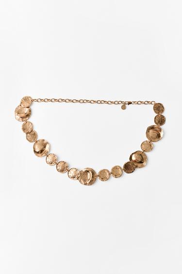 METALLIC MEDALLION BELT - Golden by Zara
