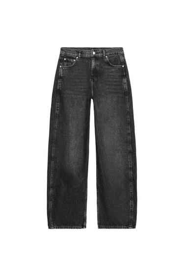 JEANS ZW COLLECTION CURVED STRAIGHT TIRO BAJO - Negro de Zara