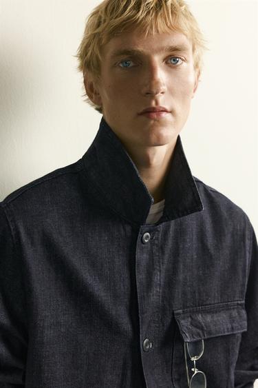 DENIM POCKET OVERSHIRT - Indigo by Zara