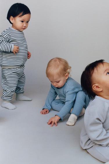 SWEATSHIRT UND JOGGERHOSE MIT STREIFEN - Mittelblau von Zara