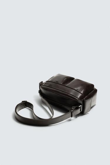 SAC BANDOULIÈRE EN CUIR - Marron de Zara - Image 1
