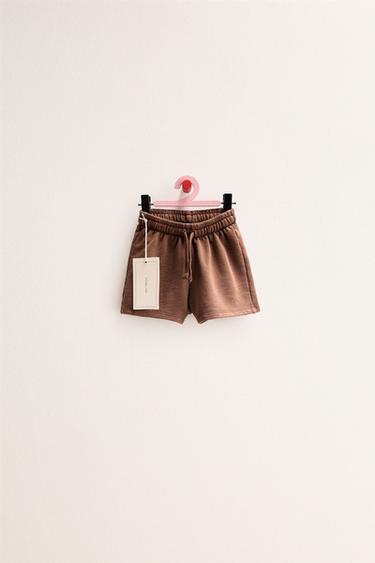 Zara ZARA TIMELESS - JEDNOBOJNE BERMUDE – čokolada