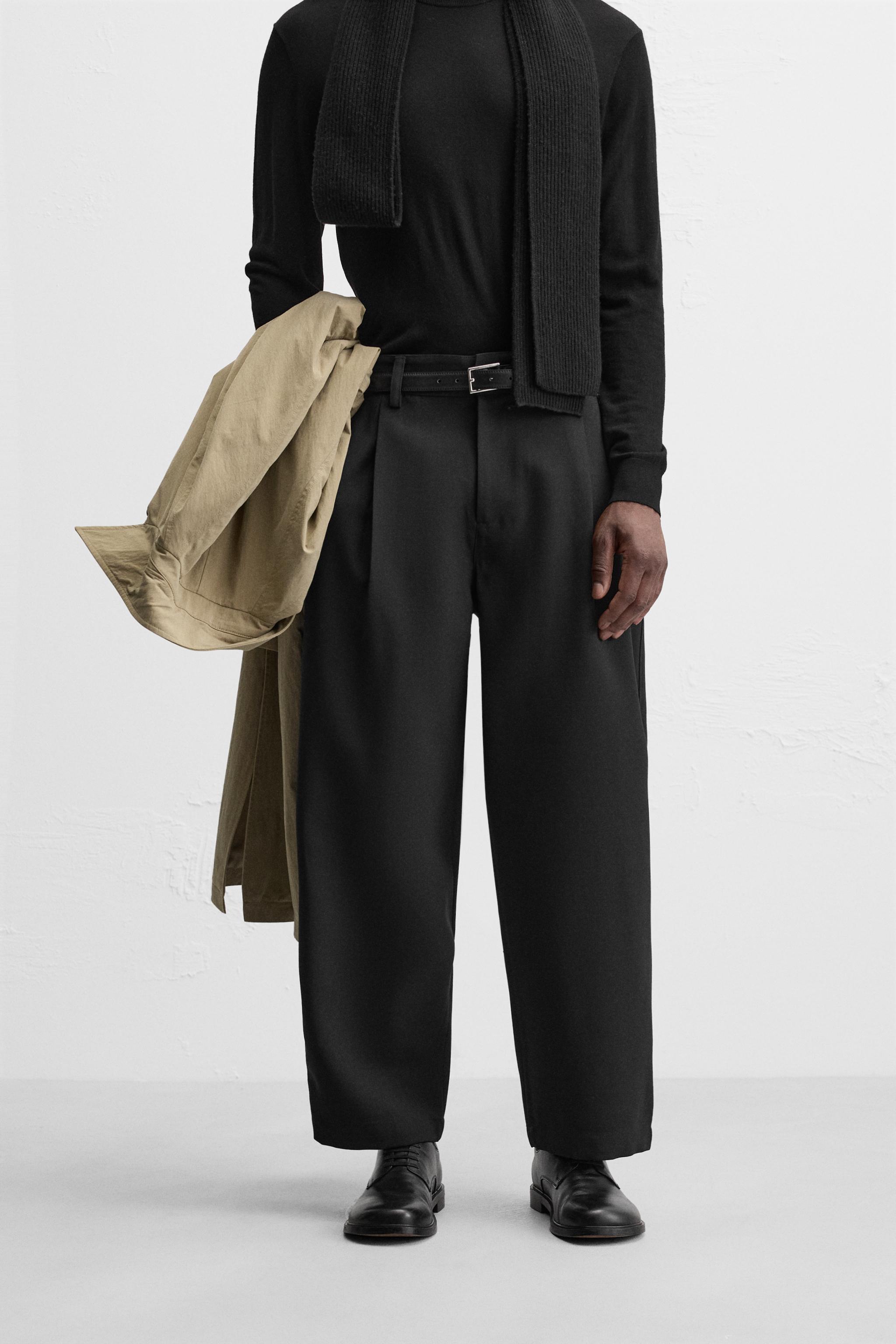 PLEATED BALLOON FIT PANTS - Black | ZARA United States