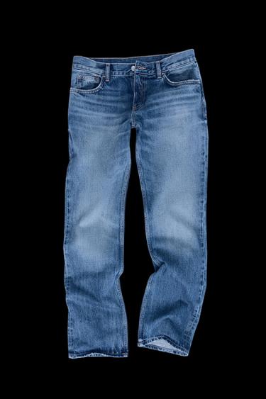 SLUNG LOW-RISE JEANS - Blue by Zara