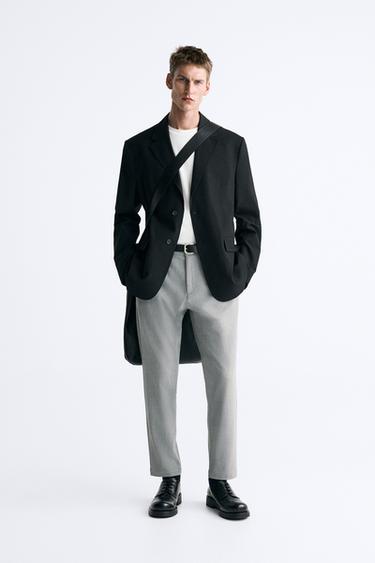 COMFORT TEXTURED TROUSERS - Grey marl by Zara - Image 0