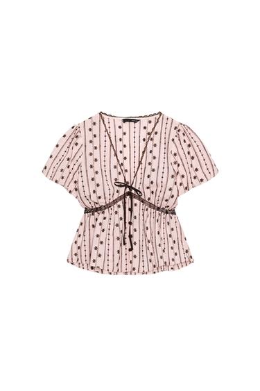 Zara TIKANDITEGA PLUUS - Pink