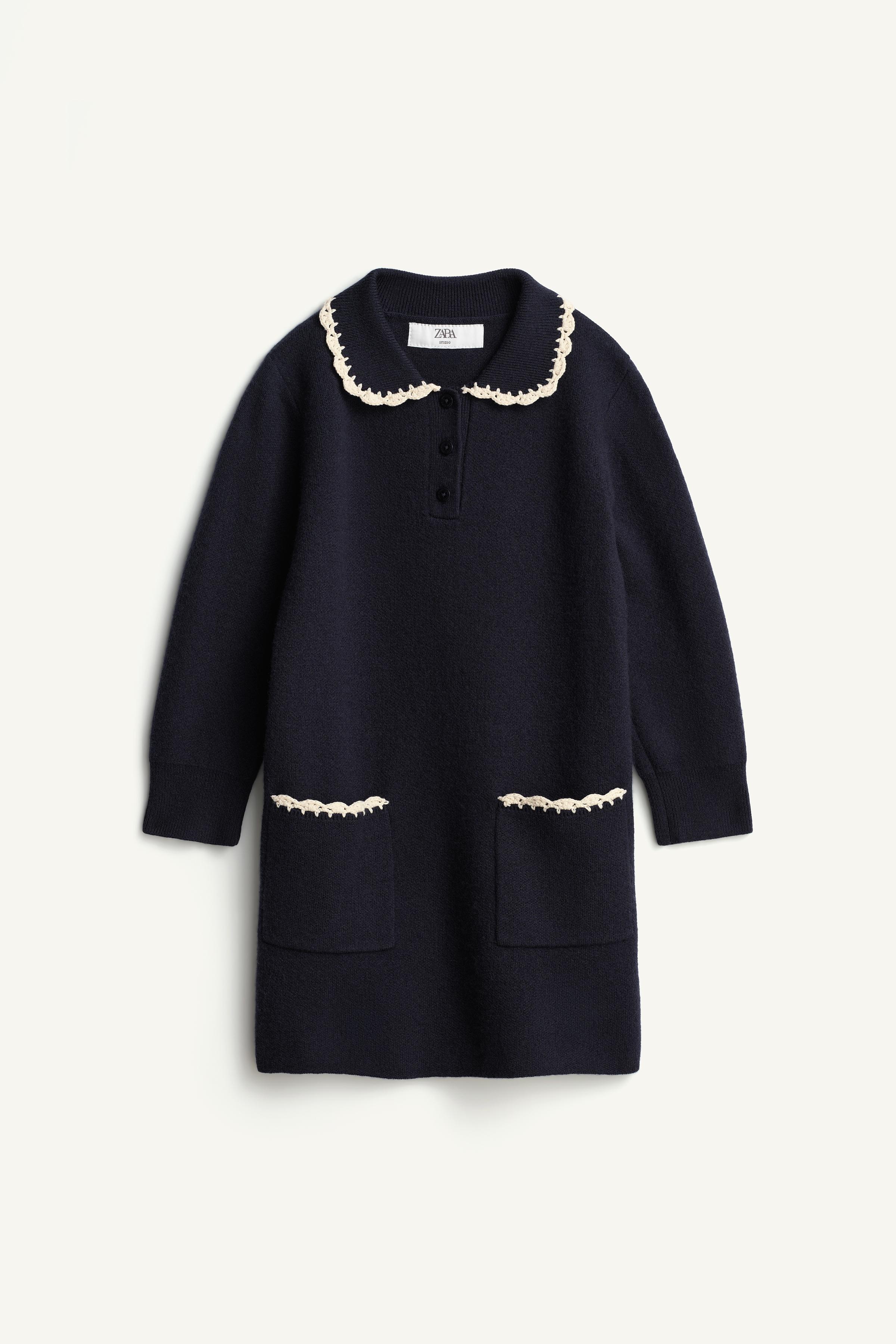 LIMITED EDITION 100% WOOL CROCHET DETAIL DRESS