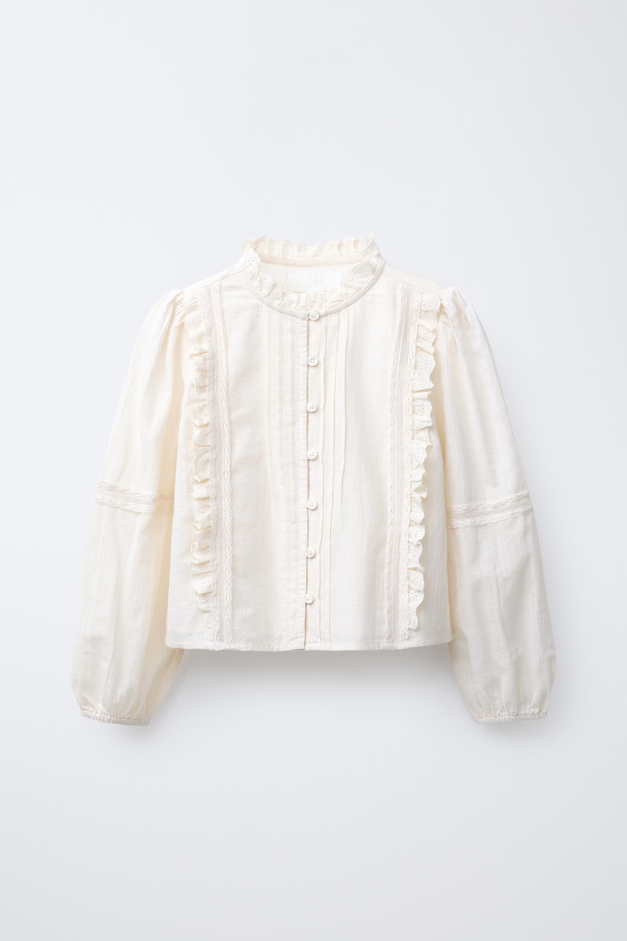 ROMANTIC LACE SHIRT - Ecru | ZARA Canada