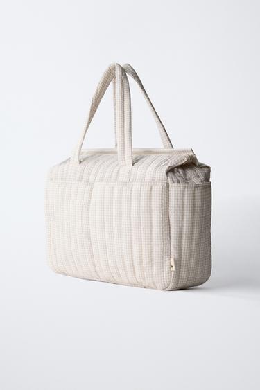GINGHAM MATERNITY BAG - Gingham White by Zara - Image 1