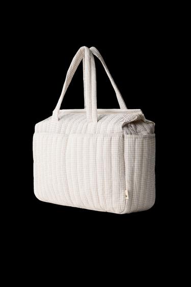 GINGHAM MATERNITY BAG - Gingham White by Zara - Image 0