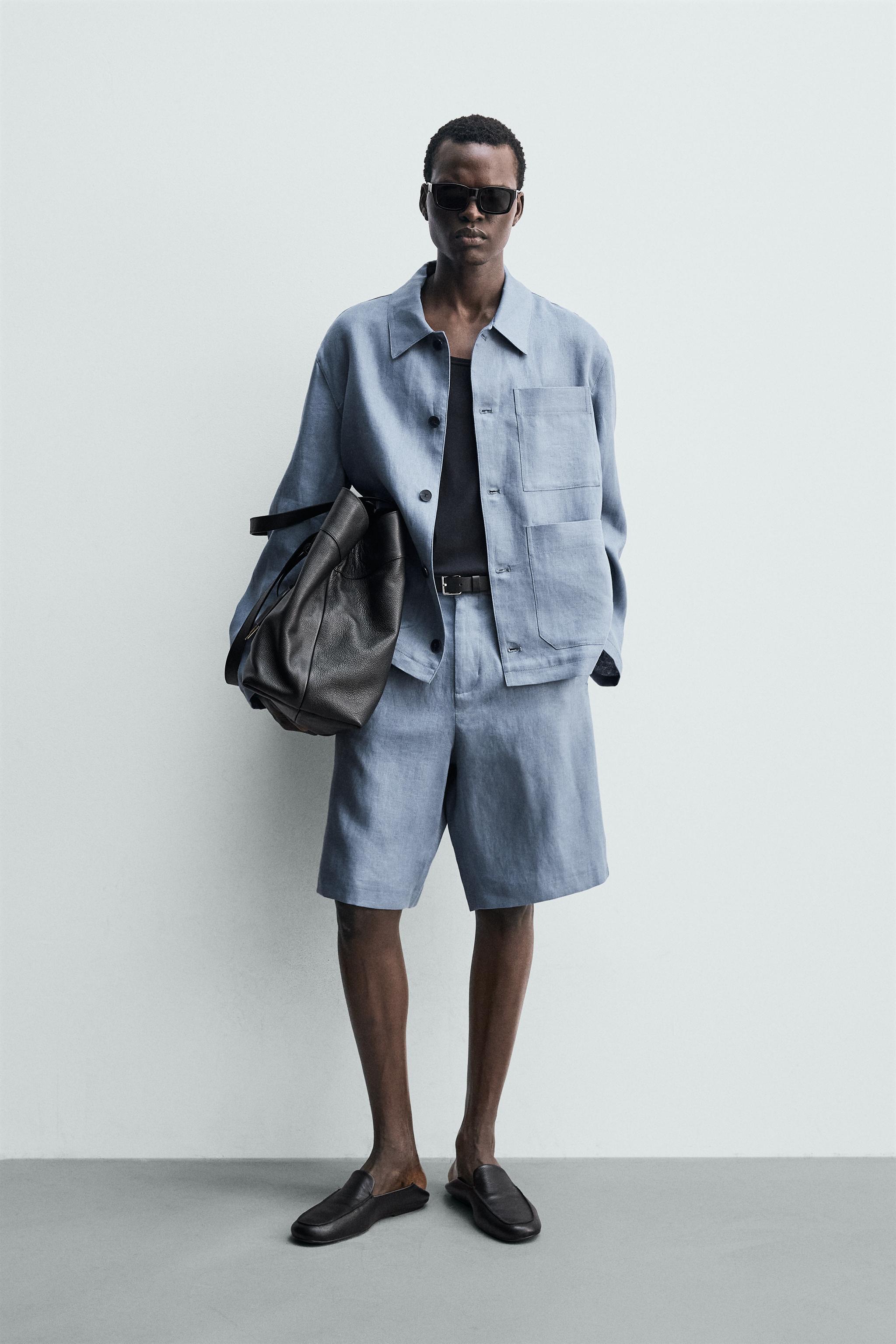 SHORT RELAXED FIT 100% LIN