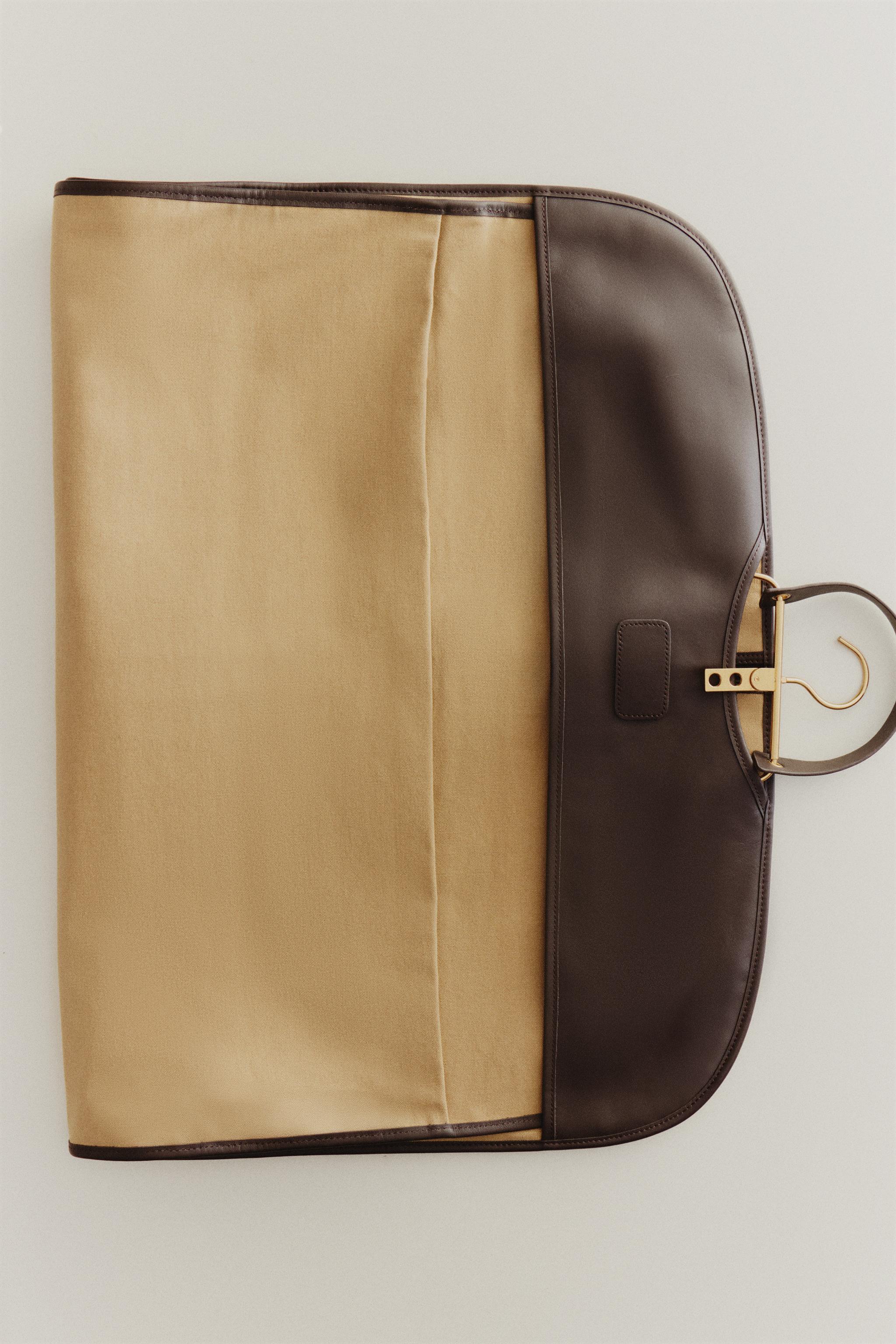 LEATHER GARMENT BAG