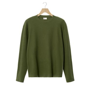 تيشرت بتصميم وافل - كاكي الخاص بـ Zara