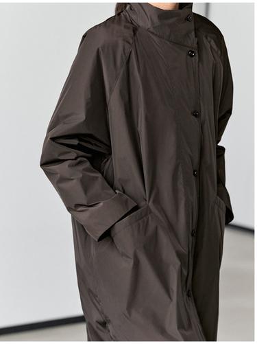 Zara Long puffer jacket - Dark brown