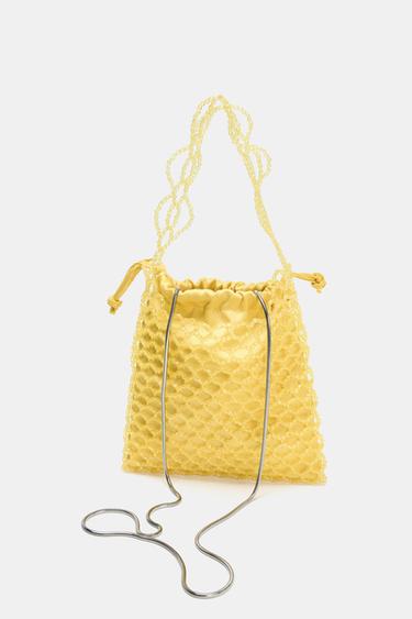 MINI SAC SEAU FANTAISIE - Jaune de Zara - Image 3