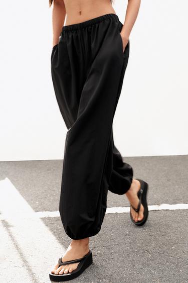 NYLON SAROUEL TROUSERS - Black by Zara - Image 2