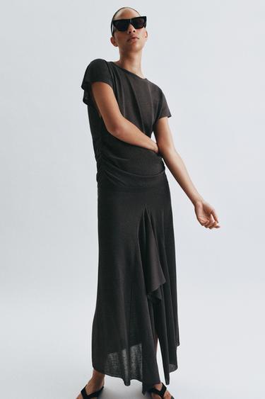 HALFLANGE TRICOT ROK - Donker marineblauw van Zara