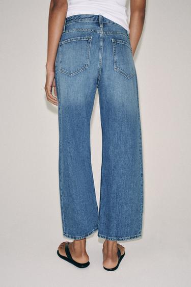ZW COLLECTION ANKLE RELAXED FIT MID-WAIST JEANS - Mid-blue by Zara - Image 4