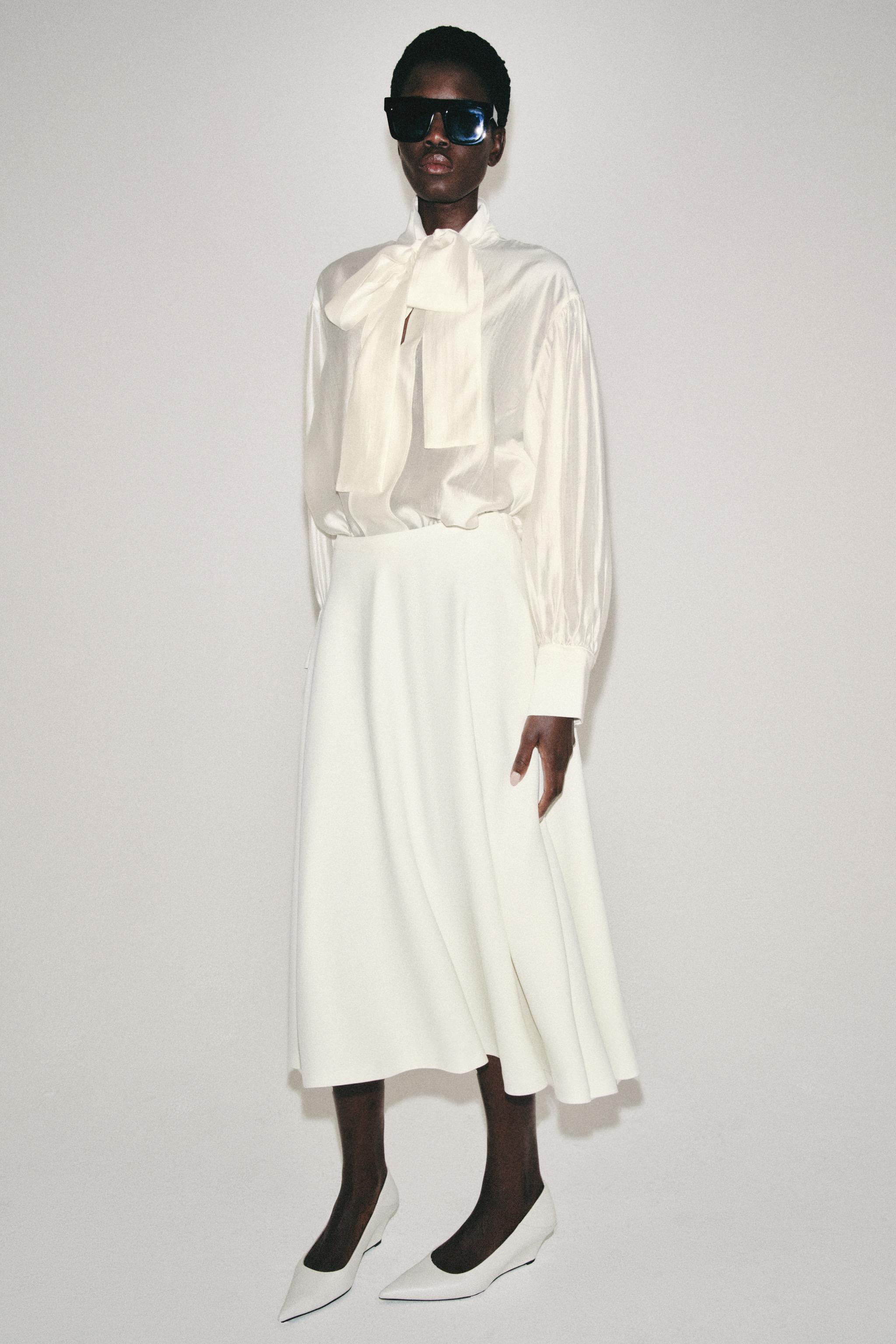 CHEMISE SATINÉE À NŒUDS ZW COLLECTION
