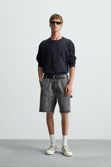 CARPENTER POCKET BERMUDA SHORTS - Dark grey by Zara