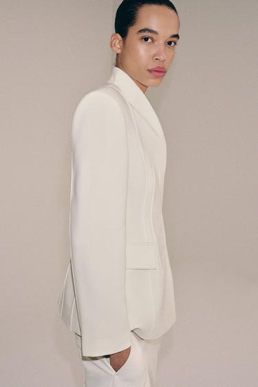 BLAZER AJUSTÉE COLLECTION ZW - Écru de Zara - Image 3