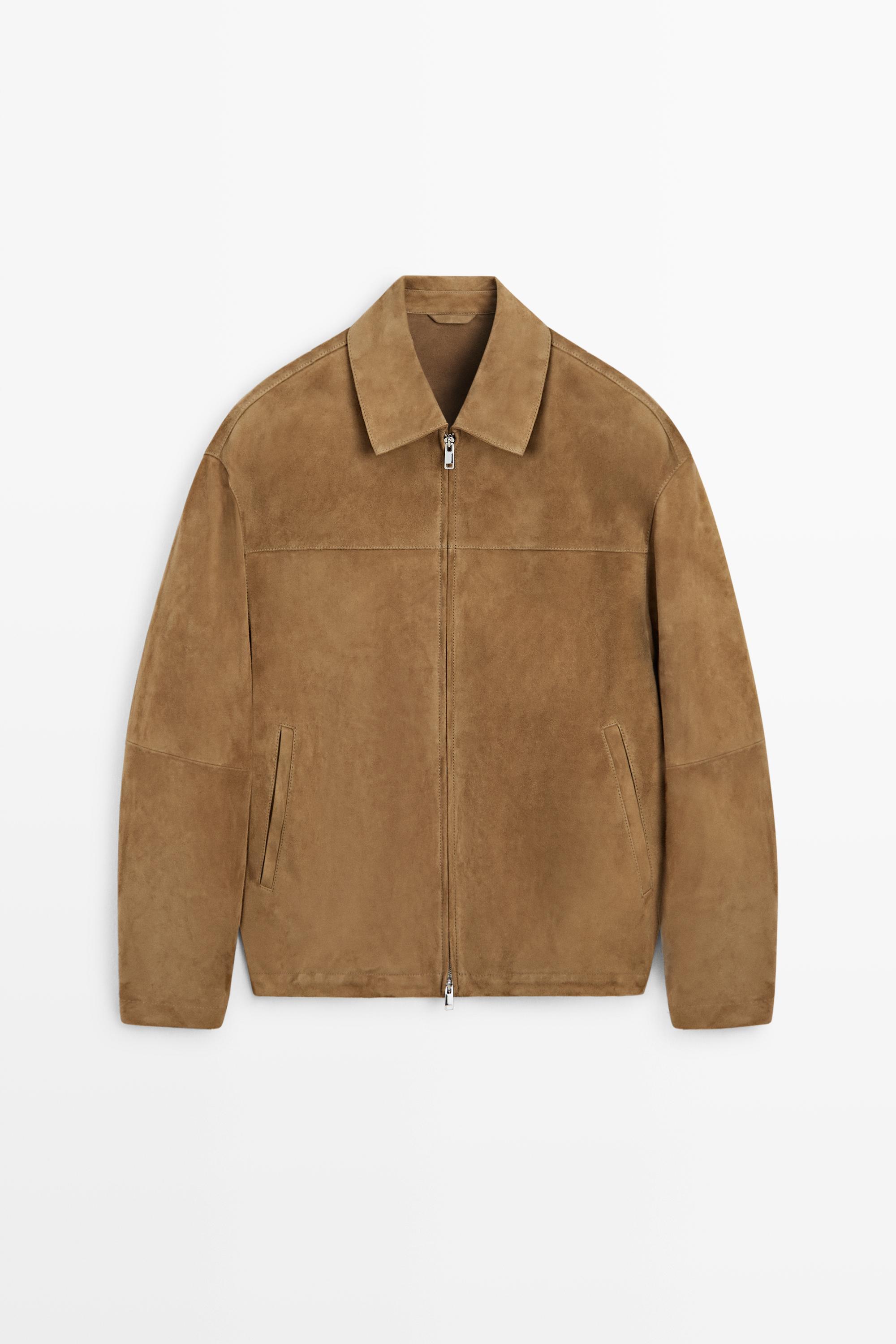 Suede leather jacket