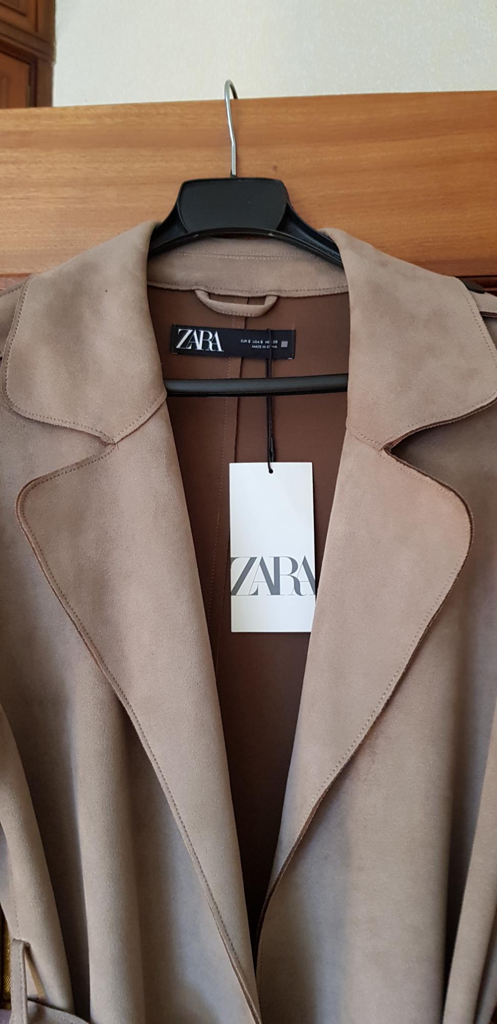 FAUX SUEDE BELTED TRENCH COAT - Image 3