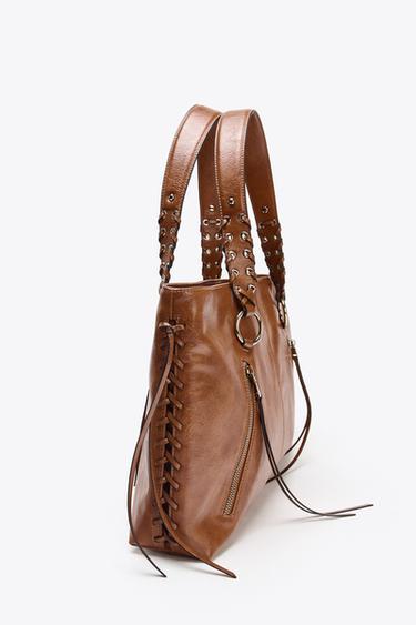 SHOPPER FRANGES - Marron foncé de Zara - Image 5
