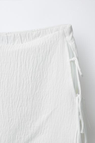 WIDE-LEG PAREO TROUSERS - White by Zara - Image 2