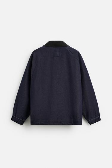 TOPSTITCHED DENIM JACKET - Indigo by Zara - Image 7