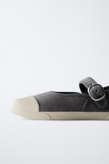 COTTON SPORTY BALLERINAS - Grey by Zara - Image 4