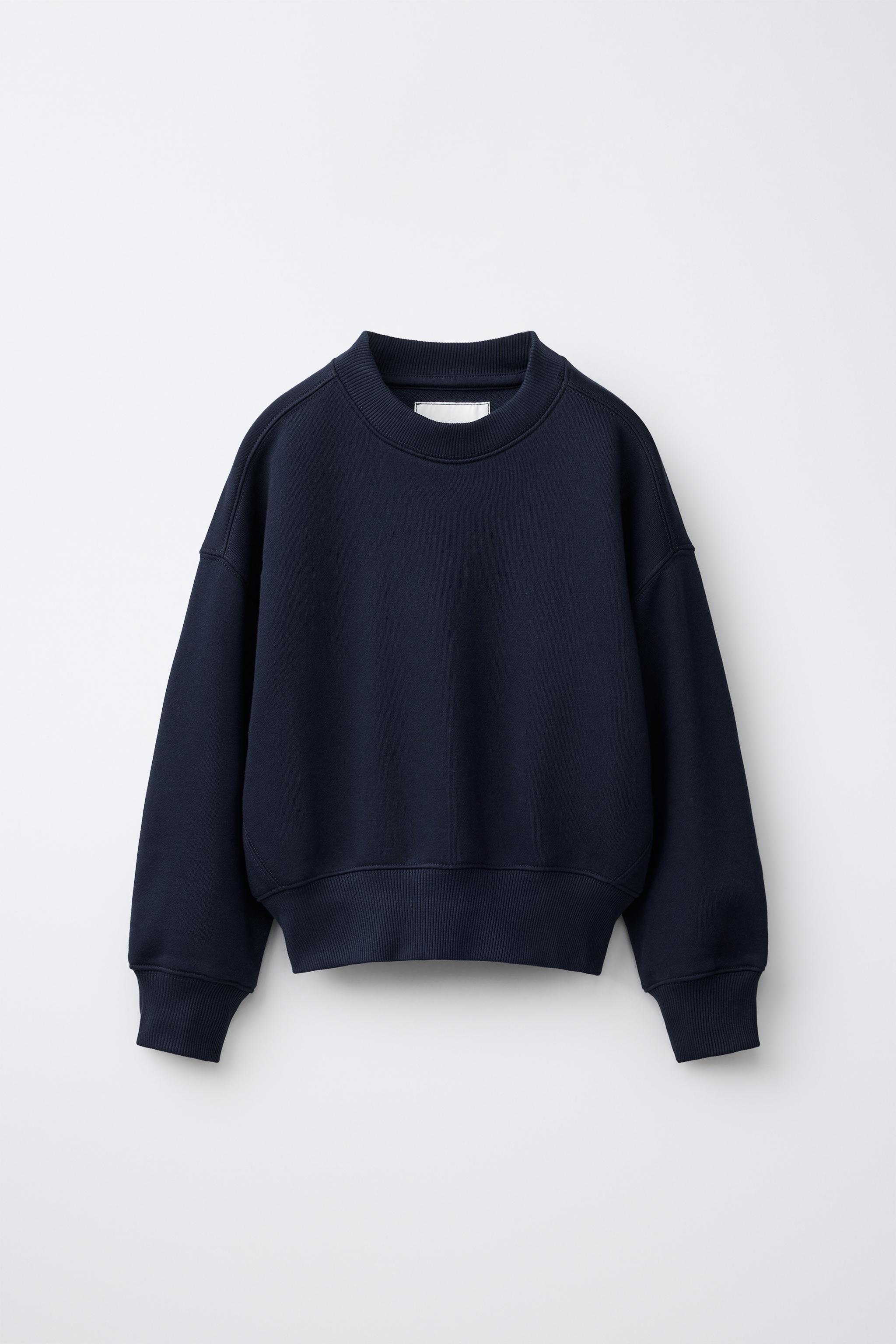 PLAIN JOGGING SWEATSHIRT — Navy blue