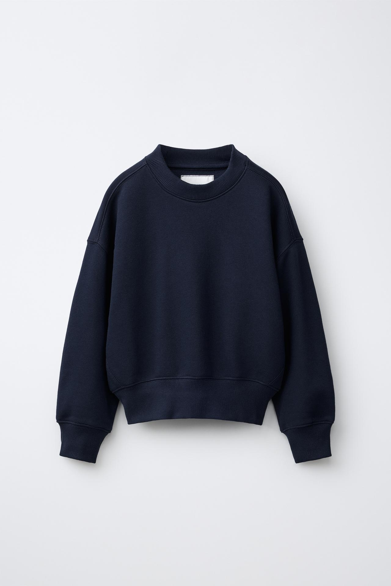 PLAIN JOGGING SWEATSHIRT — Navy blue