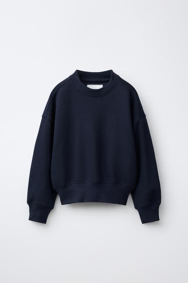 PLAIN SPORTY SWEATSHIRT - Navy blue by Zara - Image 0