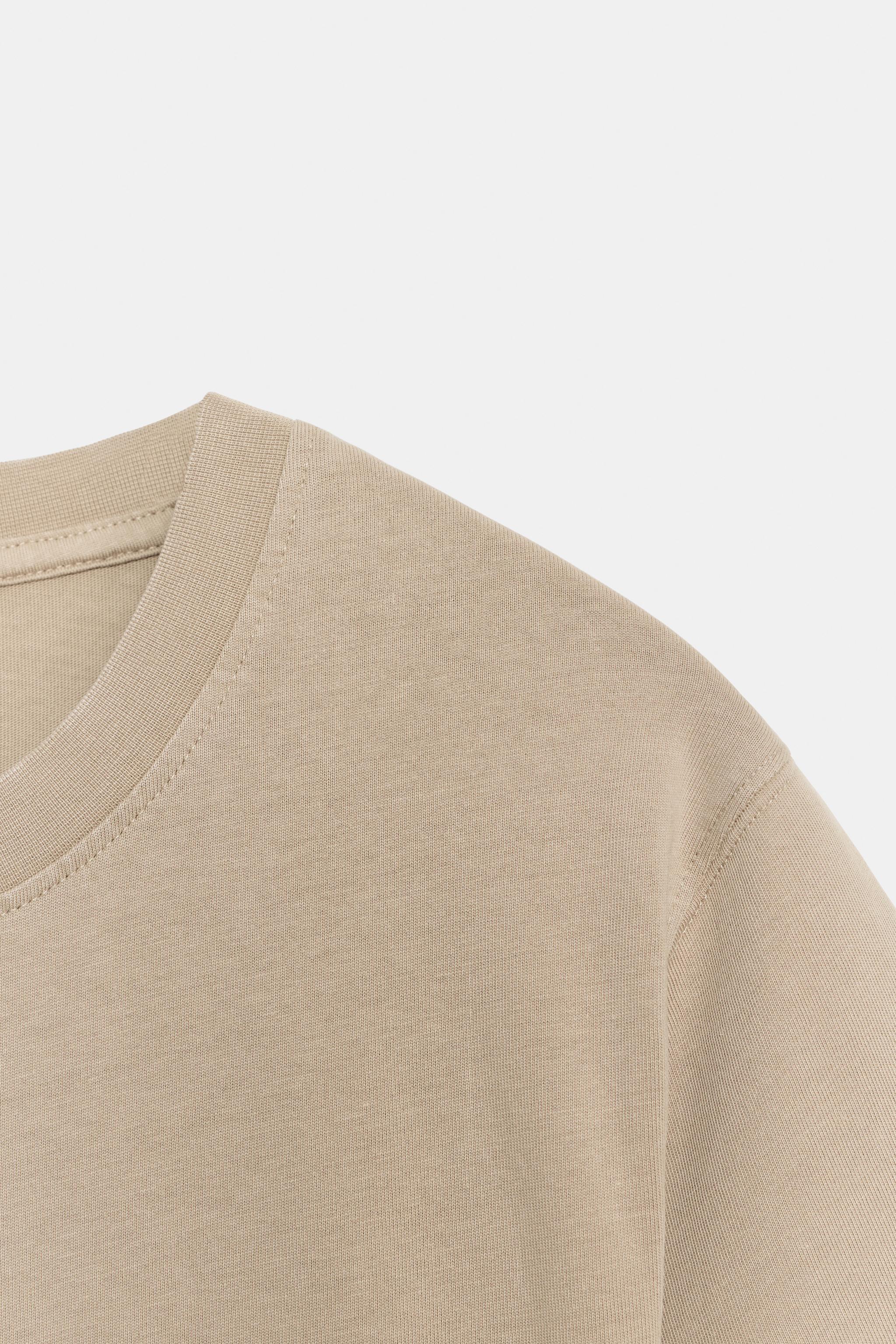 Zara PAMUKLU TİJİT T-SHIRT görsel 8