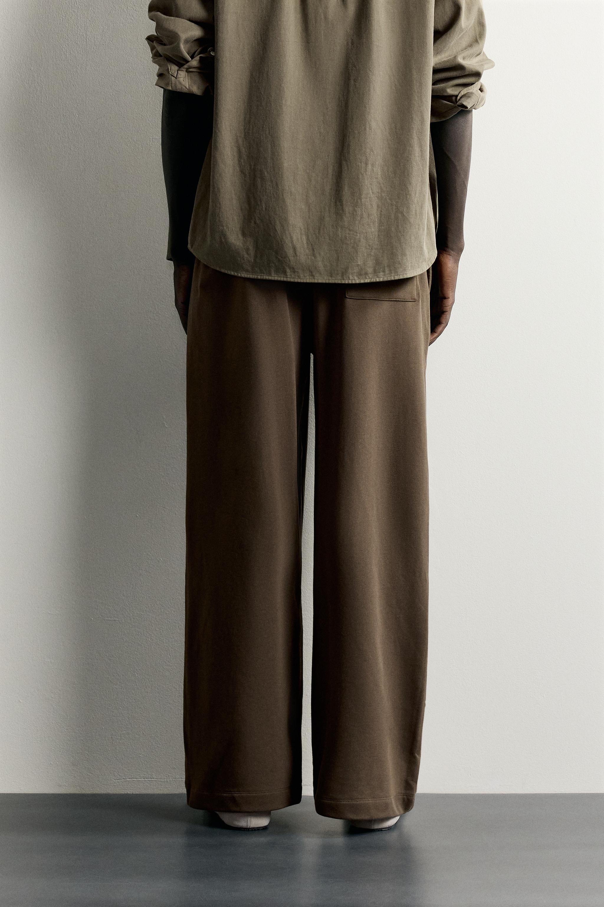 Zara KOMBİNE RELAXED FIT PANTOLON görsel 3