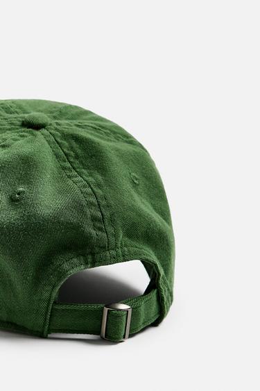 CASQUETTE AVEC BRODERIE EN CONTRASTE - Vert de Zara - Image 3