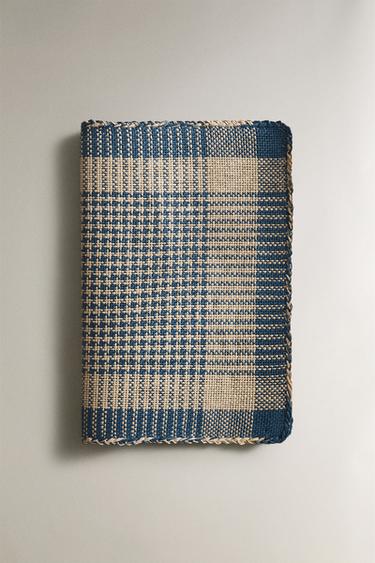 CHECKED PAPER PLACEMAT - Blue by Zara - Image 1