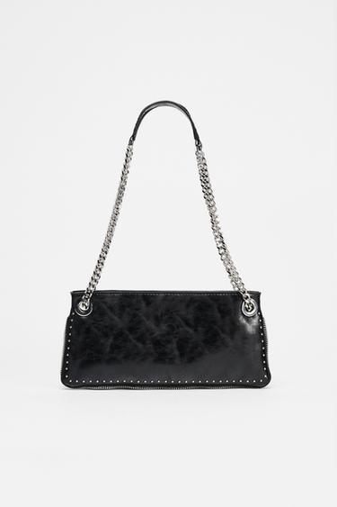 SAC ALLONGÉ À CLOUS - Noir de Zara