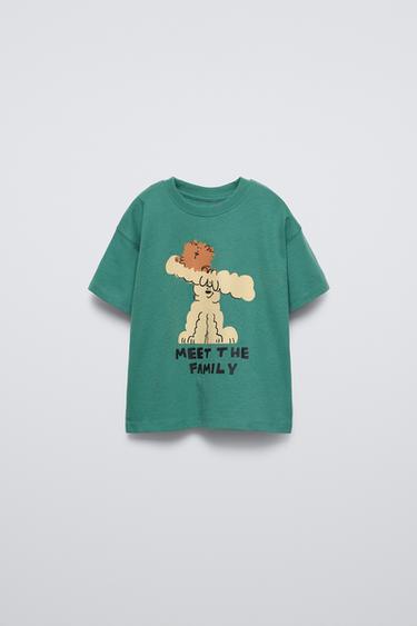 CAMISETA ESTAMPADO - Verde de Zara