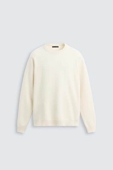 SOFT RELAXED FIT JUMPER - Oyster-white by Zara