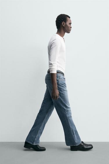 STRUCTURED STRAIGHT-LEG BOOTCUT JEANS - Light blue by Zara - Image 5